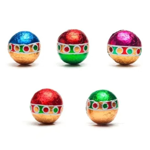 Foil wrapped chocolate ornaments