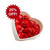 4 oz - Red Foil Milk Chocolate Hearts in a Heart shaped box