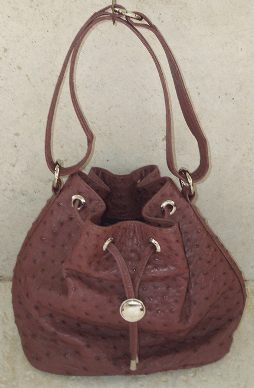 ostrich skin bag