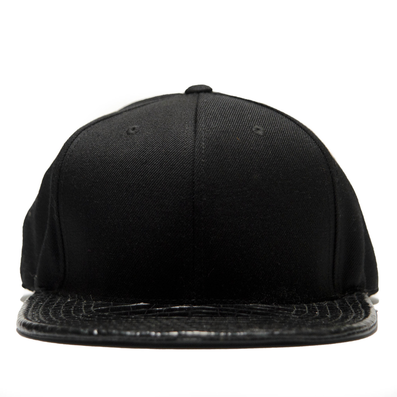 GENUINE ALLIGATOR SKIN BRIM HAT BLACK