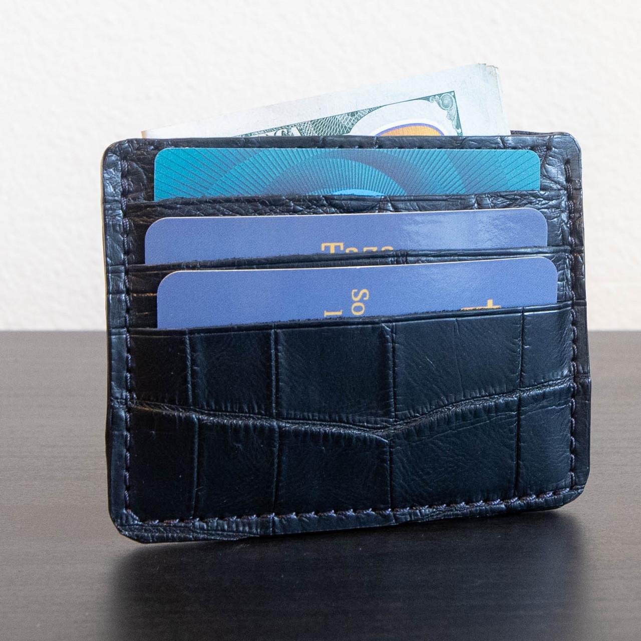 MA　【ReZARD】Crocodile Card Holder Black Nile Crocodile Card Holder