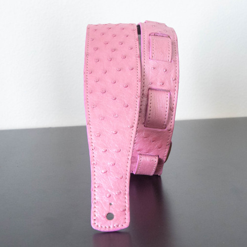 2.5-Inch Barbie Pink Ostrich Adjustable Guitar Strap - Lightweight