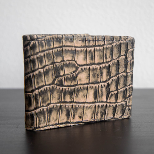 Black Cherry Crocodile Bifold - Alligator Jakes