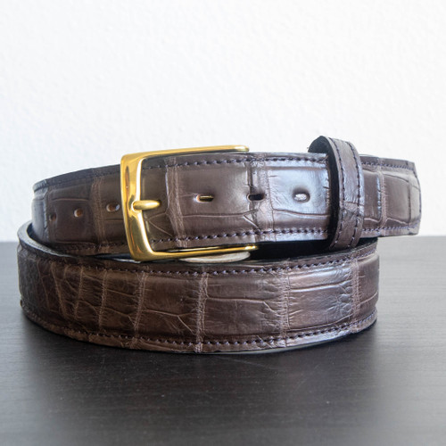 Nile Crocodile Belt - Tobacco Color - Alligator Jakes