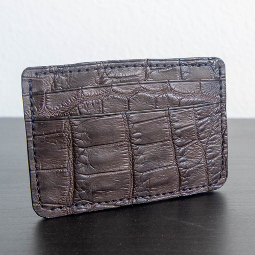 Nile Crocodile Card Holder - Black Color - Alligator Jakes