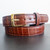 Nile Crocodile Belt - Cognac Color