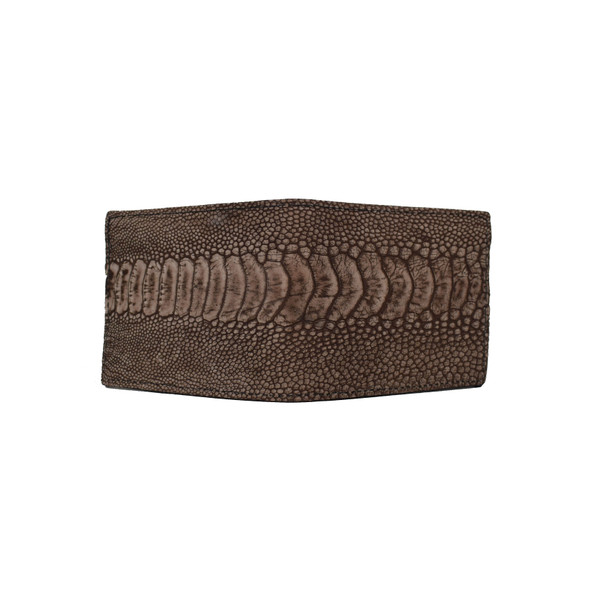 OSTRICH LEG - ANTIQUE SADDLE - BI-FOLD