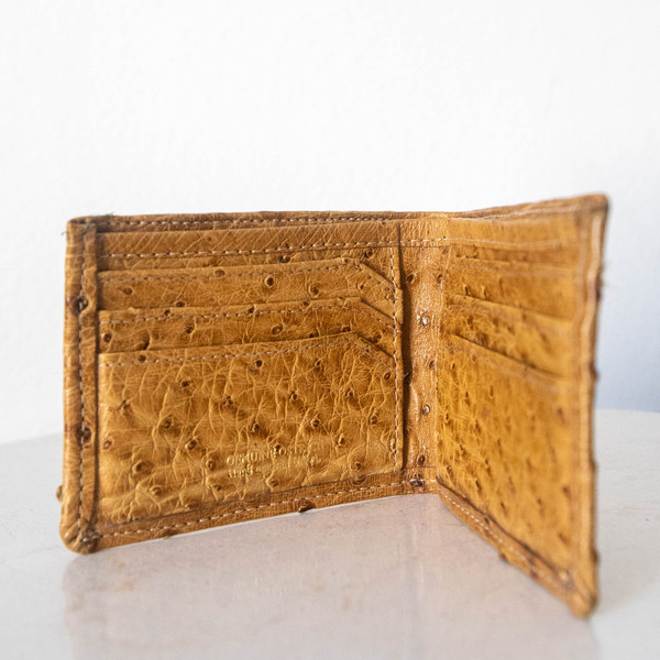 Antique Saddle Premium Ostrich Wallet