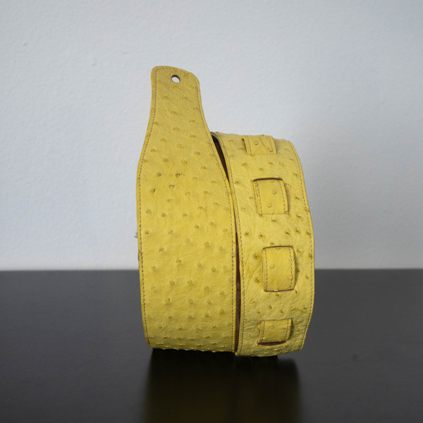 Yellow Ostrich Guitar Strap