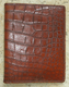 GENUINE ALLIGATOR SKIN PADFOLIO - BRANDY - front