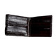 WALLET - ALLIGATOR SKIN - BLACK - BI-FOLD - medium tiles - EEL Lined