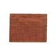 WALLET / CREDIT CARD HOLDER - ALLIGATOR SKIN - COGNAC