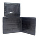 WALLET - ALLIGATOR SKIN - BLACK - BI-FOLD - large tiles