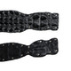 CUSTOM GUITAR STRAP - ALLIGATOR HORNBACK - BLACK - NO METAL - 3.25"