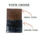 WALLET - ALLIGATOR SKIN - Cognac - TRIFOLD - Tile Sizes