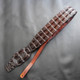 3-Inch Deep Brown Hornback Alligator Guitar Strap