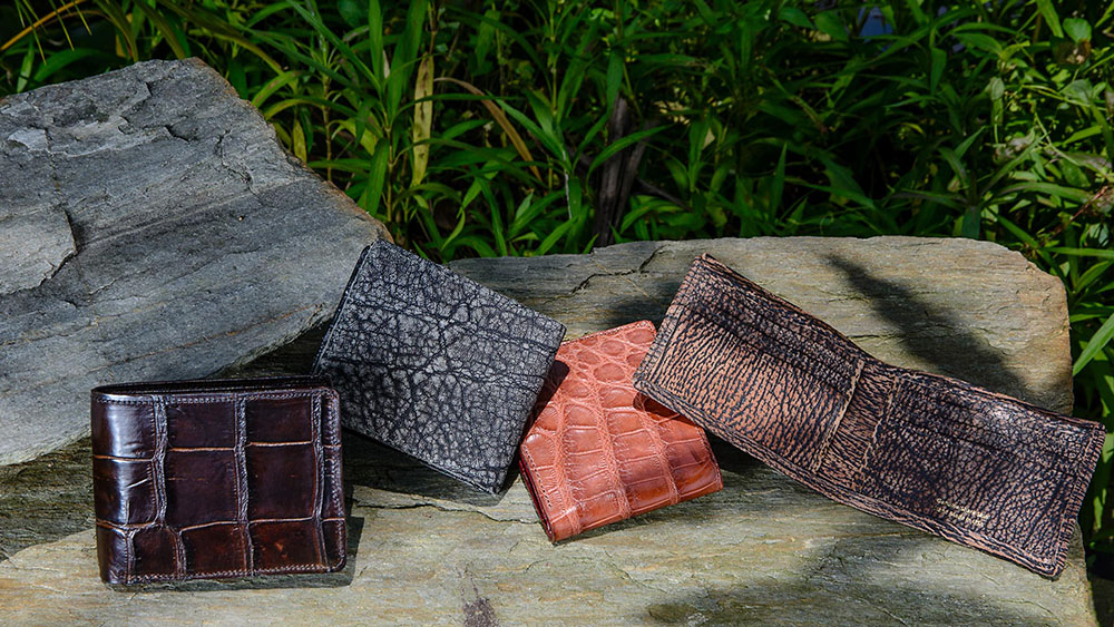 Torino Exotic Wallets from Dann Clothing, Alligator, Lizard