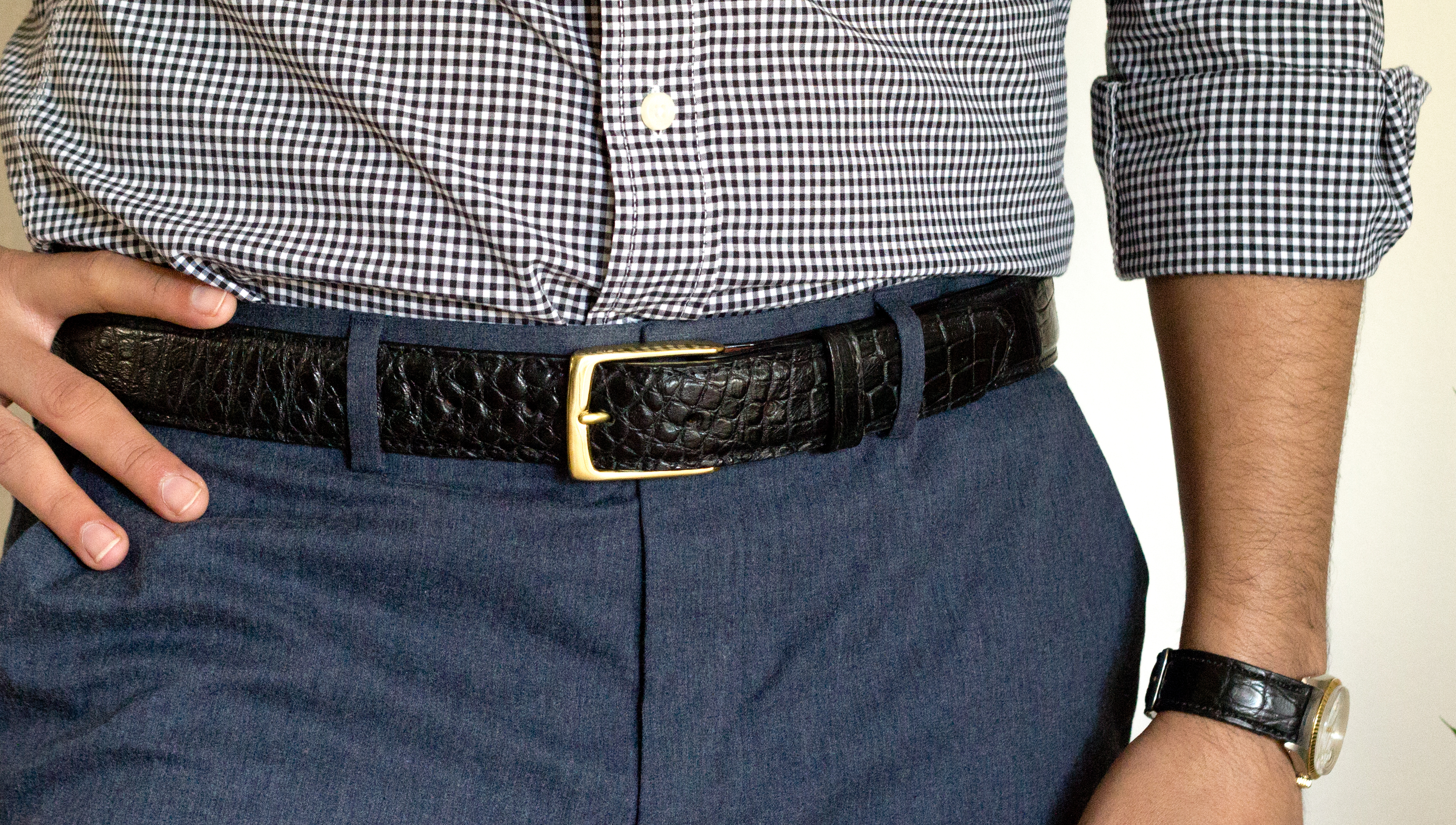 Black Alligator Belt