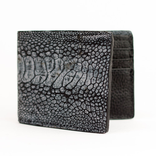 Embossed Ostrich Calf Leather
