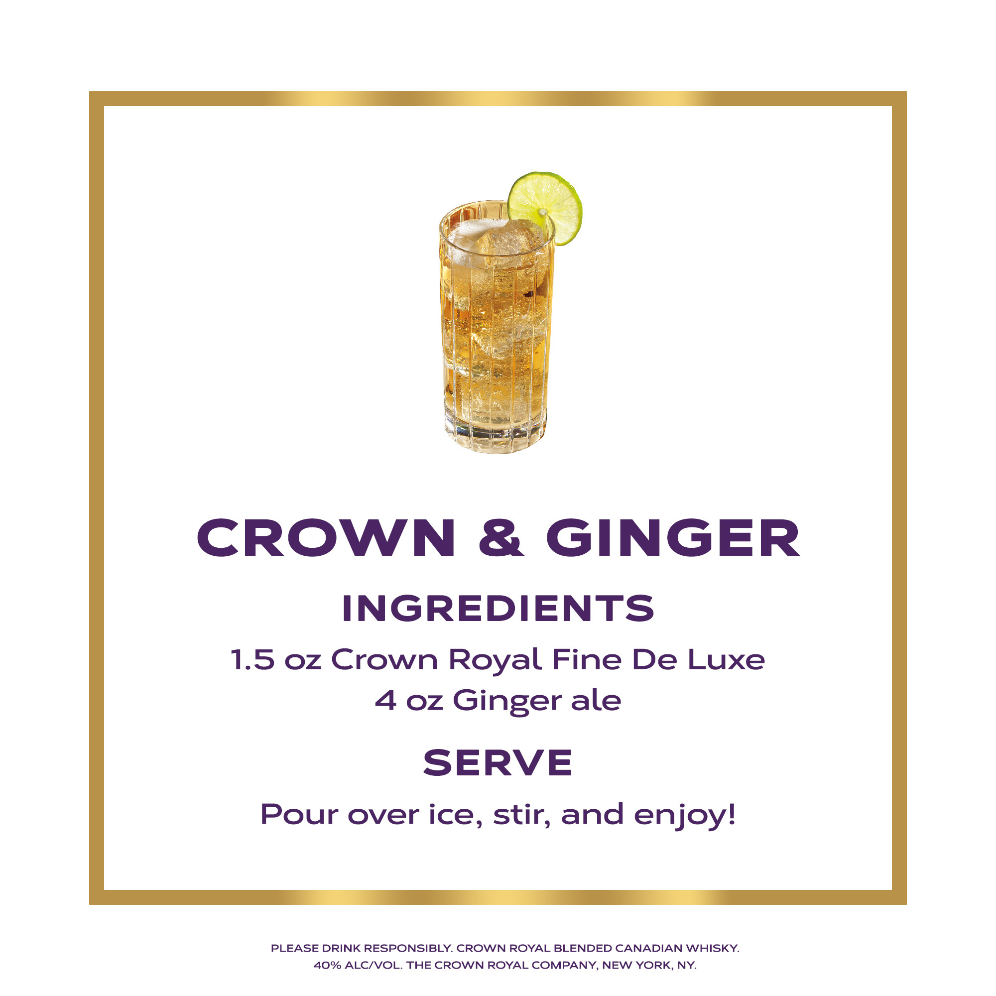 Unwind in luxury with a glass of Crown Royal Fine De Luxe Blended Canadian Whisky. With a silky texture and hints of oak and sweet vanilla, our 80 proof whisky provides a refined flavor that enhances any cocktail party or celebration. Matured to perfection, our deluxe whisky is the standard of excellence for Canadian whisky. Perfect for a classic old fashioned. Includes one 80 proof 1.75 L bottle of Fine De Luxe Blended Canadian Whisky. Please drink responsibly., One 1.75 L bottle of Crown Royal Fine De Luxe Blended Canadian Whisky, Perfect as a gift or for any celebration, Meticulously blended with 50 distinct and rich whiskies, Silky texture and hints of oak and sweet vanilla for a refined flavor, Robust, full-bodied blended Canadian whisky, Matured to perfection