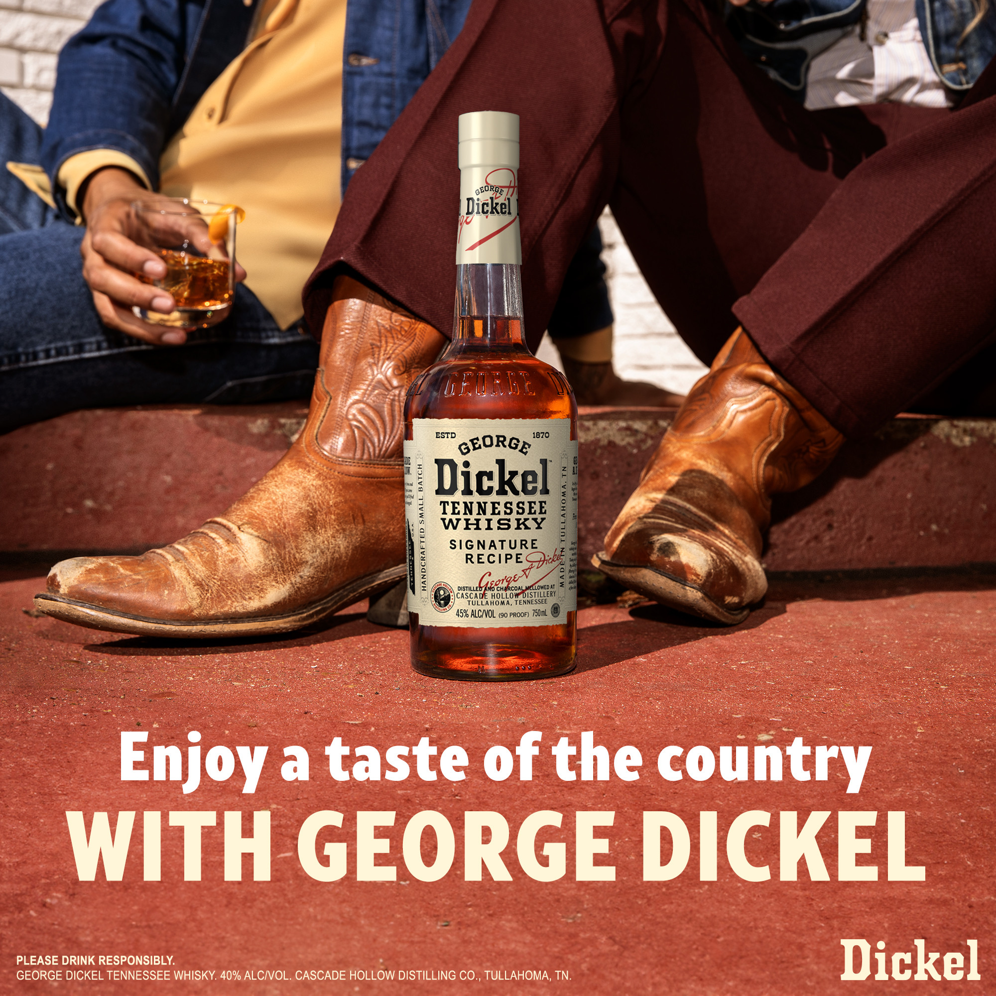 George Dickel Signature Recipe Tennessee Whisky brings depth, range and personality with a deep, assertive flavor and remarkably smooth finish. Our 90 proof whisky contains blends of old, brazen whiskies creating a warm flavor of rich, smoky oak and subtle vanilla. It's chilled before undergoing charcoal-mellow filtration creating a truly unique blend. With its complex flavor and finish, our Signature Recipe Tennessee whisky is perfect for sipping on its own or adding a delicious kick to your favorite cocktail. Best enjoyed in a Dickel Highball. Includes one 90 proof 750 mL bottle of George Dickel Signature Recipe Tennessee Whisky. Please drink responsibly., Includes one 1 L bottle of George Dickel Signature Recipe Tennessee Whisky, 90 Proof, Perfect as a whisky gift or for any one-of-a-kind celebration, Best enjoyed neat or on the rocks, Distilled in Cascade Hollow, Tennessee using charcoal-mellow filtration for a smoother whisky, Notes of dark fruit and vanilla with a maple, butter, and rich oak finish