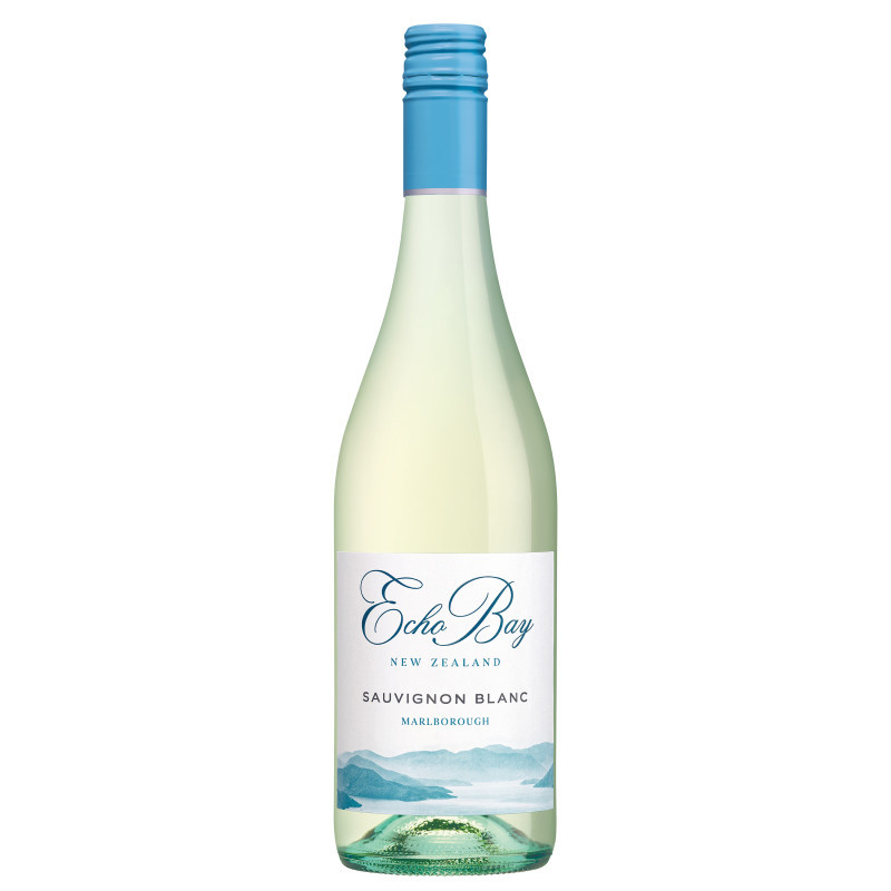 The bright, pure flavors of Echo Bay Sauvignon Blanc echos the beauty of New Zealand's South Island. This white wine has floral and tropical notes of citrus, figs, melon and passion fruit. A beautiful, light straw color with a tint of green with vibrant, fresh and aromatic notes. The 2019 vintage won 92 points from The Tasting Panel Magazine and 97 points, Double Gold at the San Francisco International Wine Competition. The grapes were are primarily sourced from Railyard Vineyard in Rapaura, a pristine, sustainably farmed site where the variety was first planted more than 15 years ago. Winemakers gently cold-ferment the grapes in stainless steel, then secure each bottle with a convenient screwcap, ensuring each glass is as pure and fresh as the first. None of the wine undergoes malolactic fermentation in order to maintain crisp varietal acidity. Pair this white wine with a tangy, creamy goat cheese, spring vegetables or shellfish like oyster, prawns or scallops. One 750mL bottle of Echo Bay Sauvignon Blanc, 13% alcohol by volume.