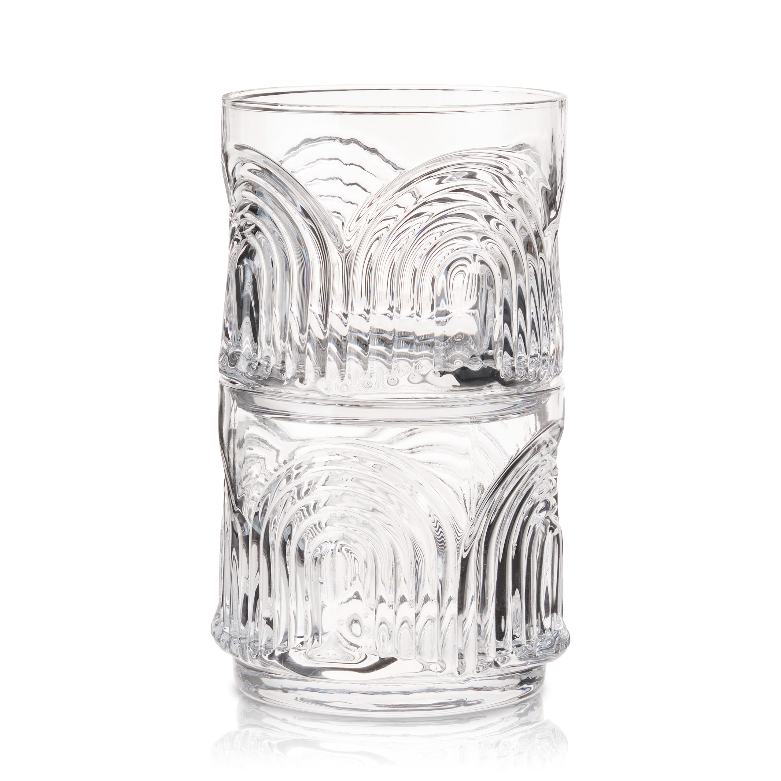 Deco Beau Crystal Lowball Tumblers Set of 2 by Viski®