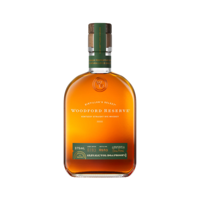 Woodford Reserve Kentucky Straight Rye Whiskey is an alcohol drink that uses a pre-Prohibition style ratio of 53% rye in its mash bill to pay homage to history’s original rye whiskeys. Woodford Reserve Rye Whiskey delivers a bold and spicy character with a long and sweetly spiced finished. With an overall balance, this Woodford Reserve whiskey delivers the classic taste of a rye whiskey but with heavier notes of tobacco and spice among a sea of fruit, floral and sweet aromatics. Ideal for sipping or mixing, enjoy this rye whiskey neat, on ice or in mixed drinks and cocktails like an Old Fashioned or a Rye Manhattan cocktail. In 2020, this rye whiskey received a gold medal at the San Francisco World Spirits Competition. Crafted Carefully. Drink Responsibly.