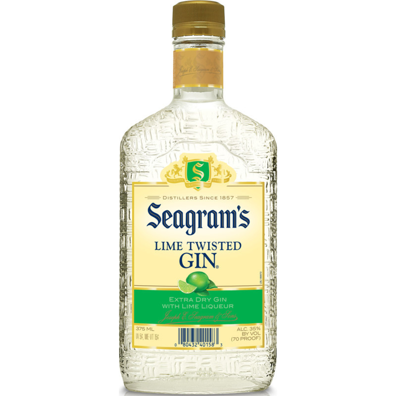 Made from infusing lime liqueur into quality gin, Seagram's Twisted Gin Lime has a delightfully tangy and mellow taste with a dry gin finish on the palate that is worth savoring. Use Seagram's Twisted Gin Lime for a dry, lime-flavored martini, a Tom Collins, a gin and tonic, a gimlet, or any popular gin cocktail. Seagram's Twisted Lime Gin is a classy, sophisticated option for mixing simple and refreshing cocktails. Try it in your favorite recipe along with other fruit flavors to create a customized cocktail.