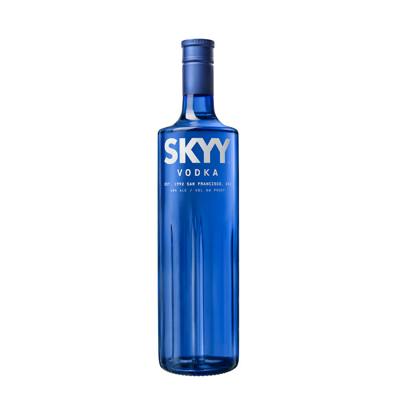 Enjoy smoother cocktails with SKYY Vodka. Made with water enriched by Pacific Minerals, sourced from the San Francisco Bay Area and filtered through California Limestone, SKYY Vodka offers a taste as smooth as the tide rolling out to sea. This premium liquor goes through the process of quadruple distillation and triple filtration for a vodka of proven, exceptional quality and softness. Its clean, crisp taste can be enjoyed on the rocks or in your favorite drinks.