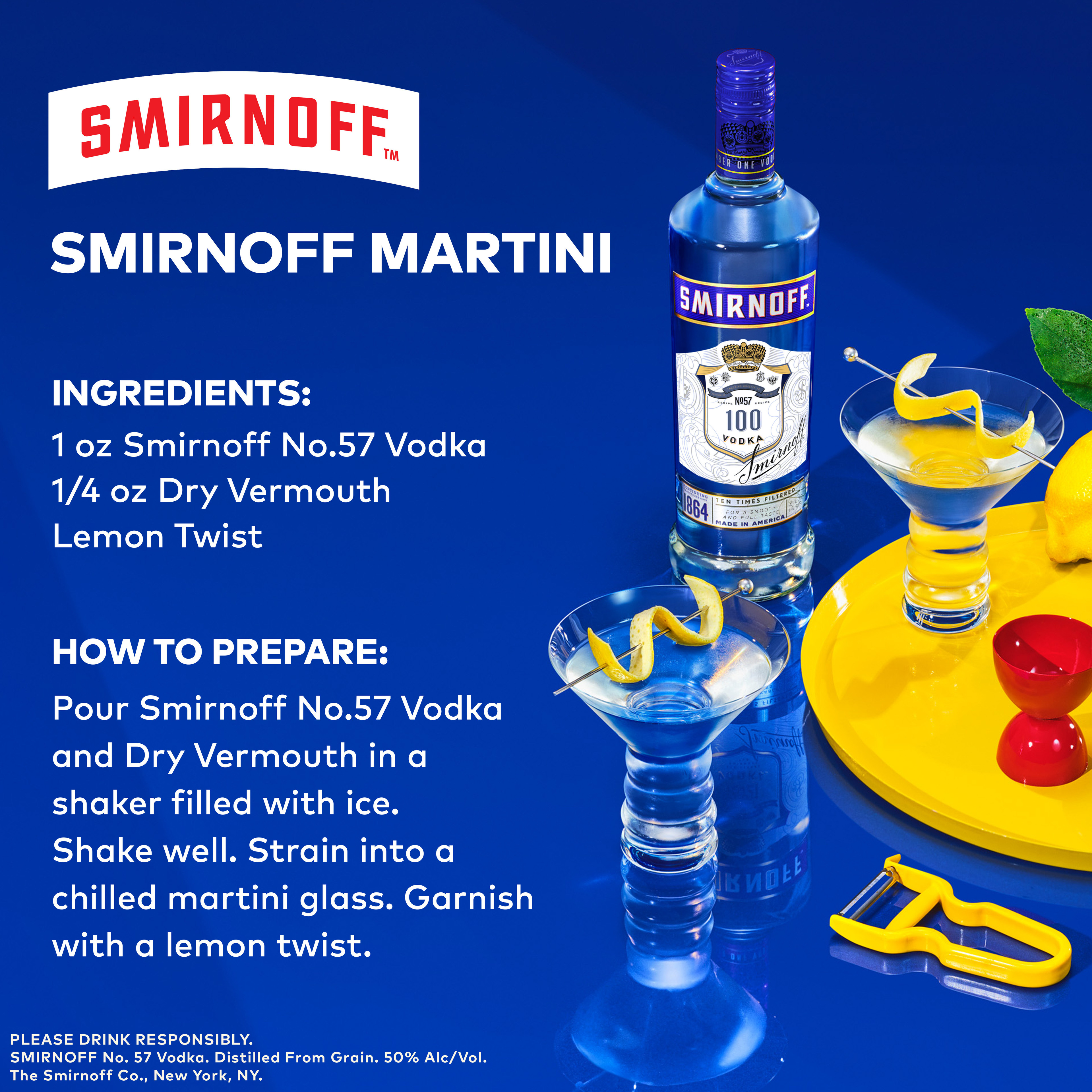 Serve up smooth taste when you pour Smirnoff 100 Proof Vodka at your next cocktail party. Each batch is Kosher Certified and distilled from premium  grain. Triple distilled and 10 times filtered for a uniquely smooth and full-bodied finish, this gluten free vodka is perfect for enjoying on the rocks or mixed into your favorite cocktails. Simply mix this triple distilled vodka with ginger beer and lime juice for a classic Moscow Mule, add it to your go-to martini recipe, or use it to serve up a robust Bloody Mary at your next brunch celebration. Includes one 1.75 L bottle of Smirnoff 100 Proof Vodka. Please enjoy responsibly., One 1.75 L bottle of Smirnoff 100 Proof Vodka, Perfect as a gift or for any celebration, Certified Kosher and gluten free, A uniquely smooth and full-bodied finish