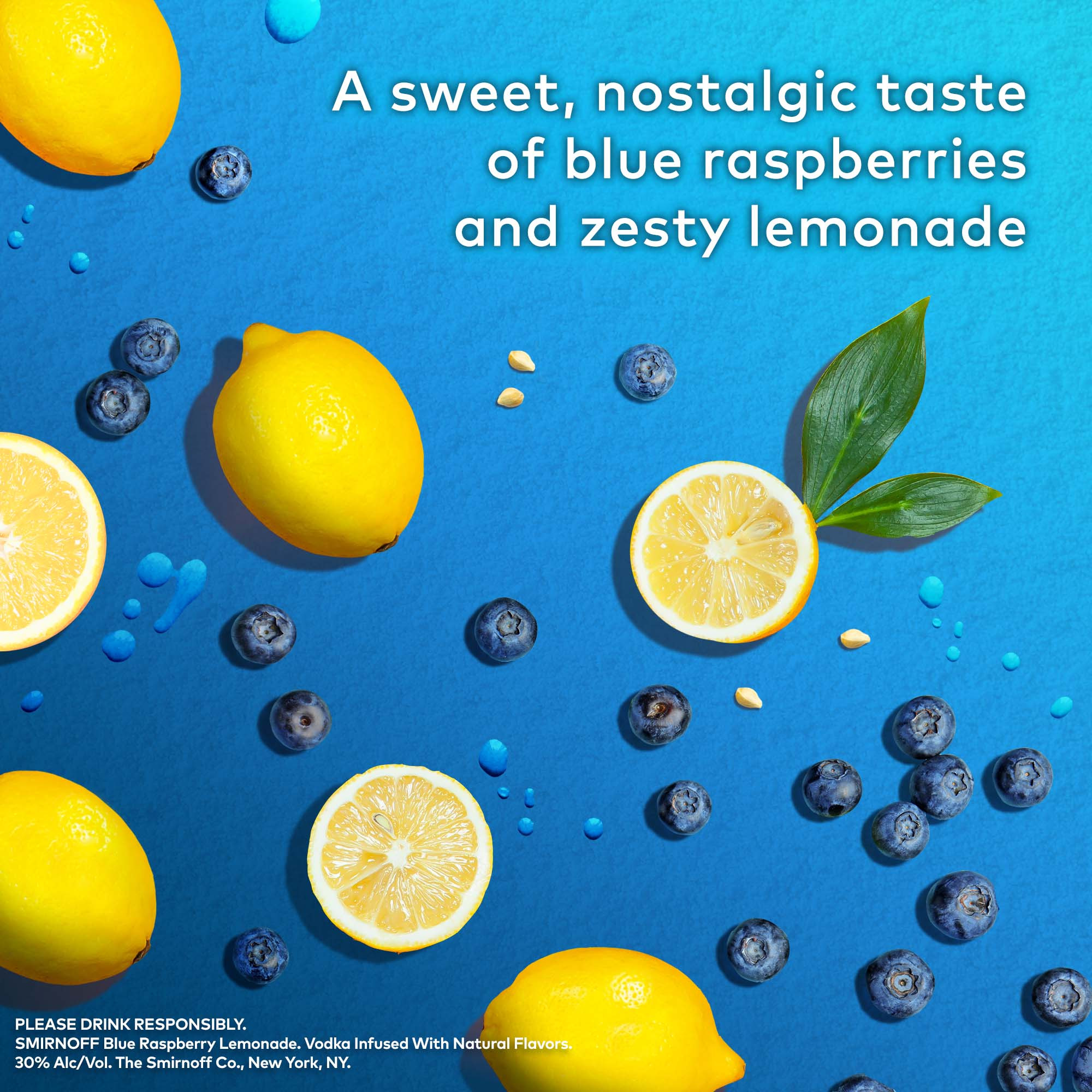 Indulge in nostalgia with Smirnoff Blue Raspberry Lemonade. It offers a bright blue raspberry aroma mixed with nostalgic cotton candy and zesty lemonade. The flavors of sweet blue raspberry are balanced by a slightly tart, zesty lemonade with a lingering blue raspberry finish. Best enjoyed with club soda and ice or as a shot to celebrate a hot summer night. Includes one 60 proof 750 mL bottle of Smirnoff Blue Raspberry Lemonade. Please drink responsibly., Includes one 750 mL bottle of Smirnoff Blue Raspberry Lemonade, 60 Proof, Perfect as a gift or for any celebration, From the Makers of the World's No. 1 Vodka, A smooth, light lingering blue berry sweet finish