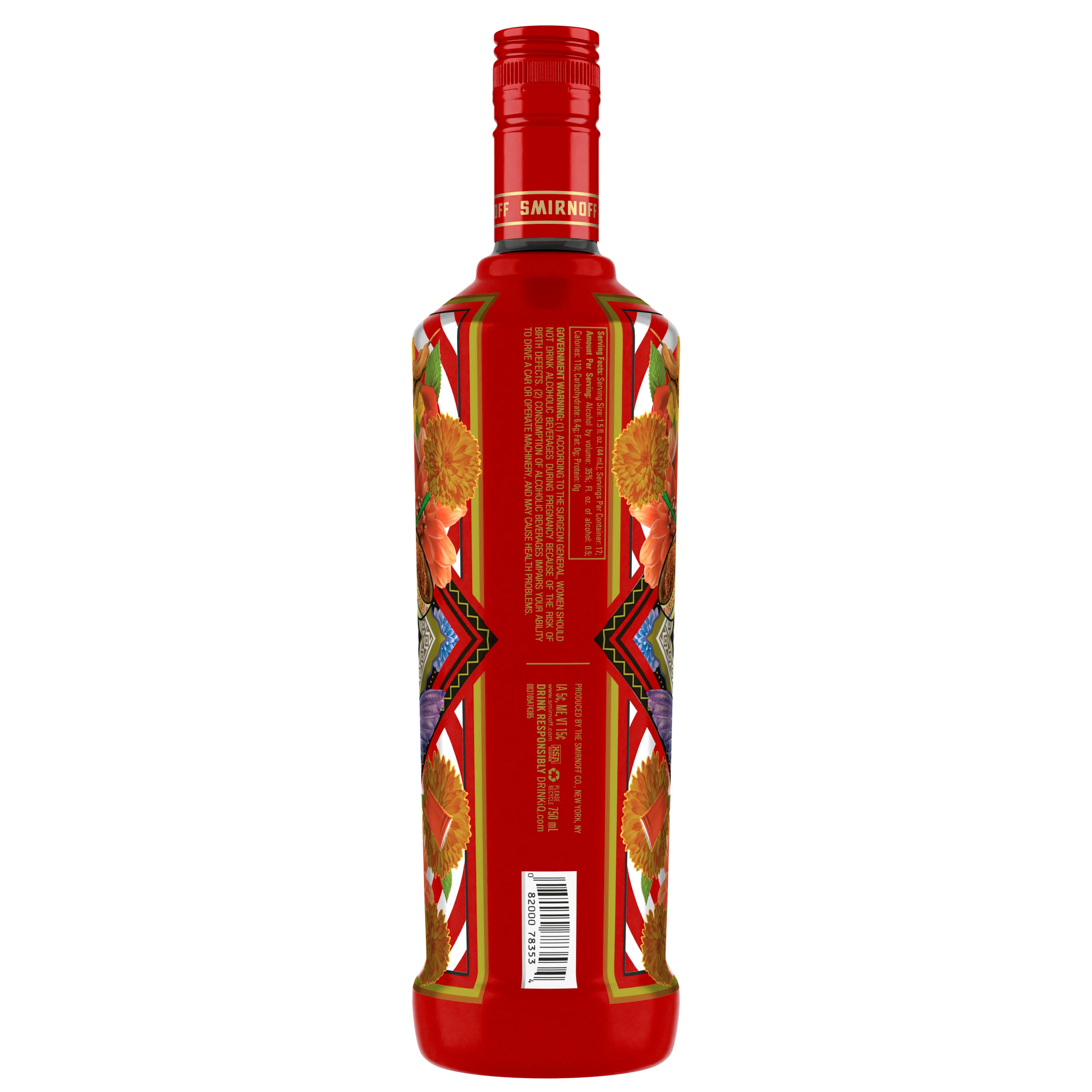 Every sip of Smirnoff Spicy Tamarind is inspired by the vibrant heart of Mexico. A symphony of tangy, sweet, and sour, it echoes the passionate spirit of its inspiration. And just like its rich flavor, the bottle too hides a secretâ€”it glows under black light! It's the soulful drink for the bold and the brave. Includes one 70 proof 750 mL bottle of Smirnoff Spicy Tamarind. Please drink responsibly., Bold. Brave. Vibrant. One 750 mL bottle of Smirnoff Spicy Tamarind, Double Gold Award Winner at the 2024 San Francisco World Spirits Competition, 70 Proofâ€”delivering an authentically spirited experience, Added bonus: the bottle glows under black light, Every sip is a celebration, ideal for special occasions, Triple-distilled and masterfully blended for an unmatched smoothness, Smirnoff Spicy Tamarind, inspired by the vibrant heart of Mexico, A symphony of tangy, sweet, and sour