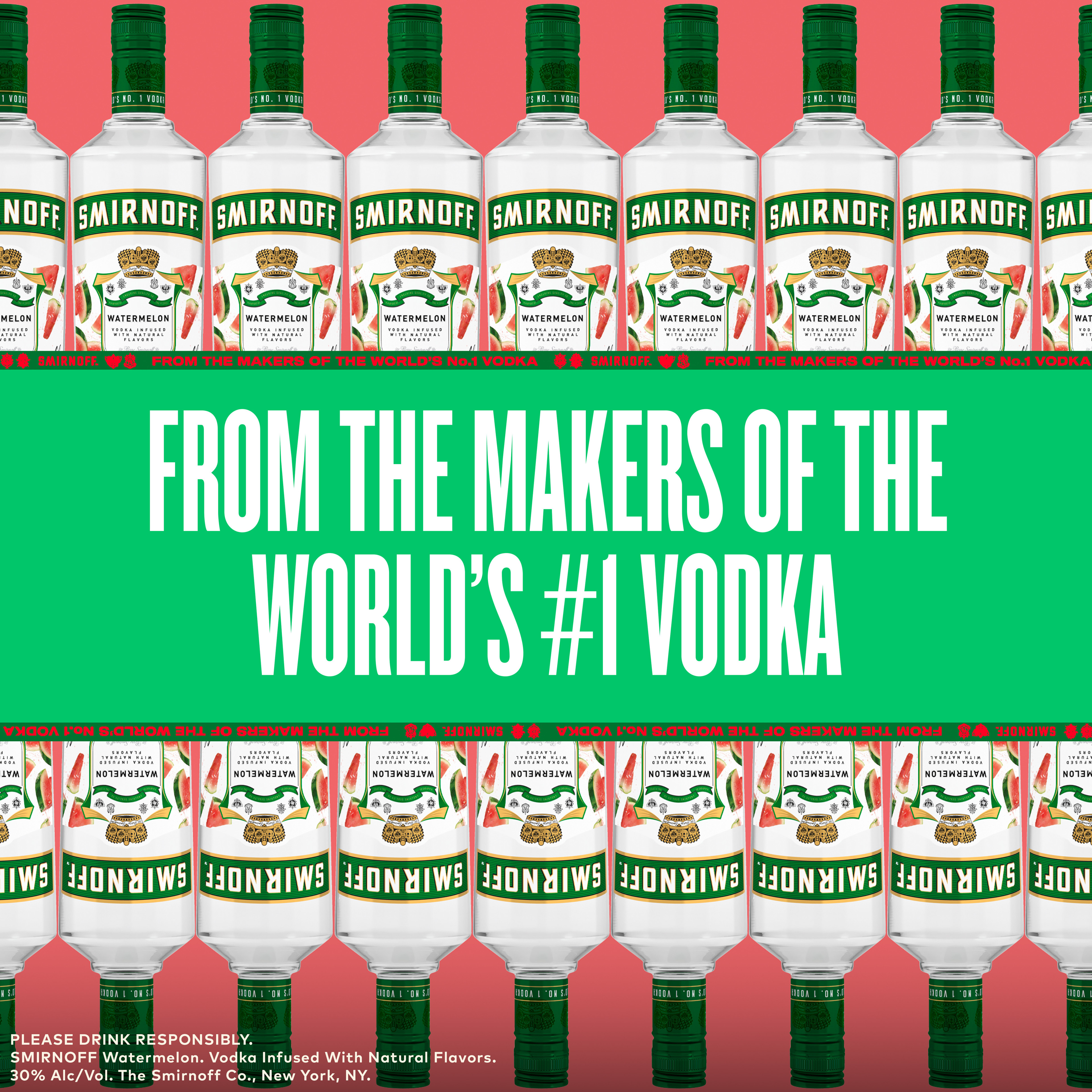 Be instantly transported to summer days with the delicious taste of Smirnoff Watermelon. Infused with juicy pink watermelon flavor, this luscious spirit offers a sweet yet refreshing taste, perfect for sipping on the rocks or even as a round of shots. Pair with soda water, lemonade, or even iced tea, and for a Spicy Watermelon cocktail blend with watermelon cubes, jalapeno slices, sugar syrup, and lemon juice. Smirnoff Watermelonâ€™s tasty fruit-infused flavors allow for endless unique drink ideas and are made for all occasions. Includes one 60 proof 750 mL bottle of Smirnoff Watermelon. Please enjoy responsibly., One 750 mL bottle of Smirnoff Watermelon, Awarded a gold medal at the 2019 SIP Awards, 60-proof - offering a fruity flavored experience, Certified Kosher and gluten free, Perfect as a gift or for any celebration, Perfect for drinking on its own or with mixed beverages, From the Makers of the Worldâ€™s No. 1 Vodka, Juicy and tantalizing, this vodka-based watermelon flavored will have you coming back for more