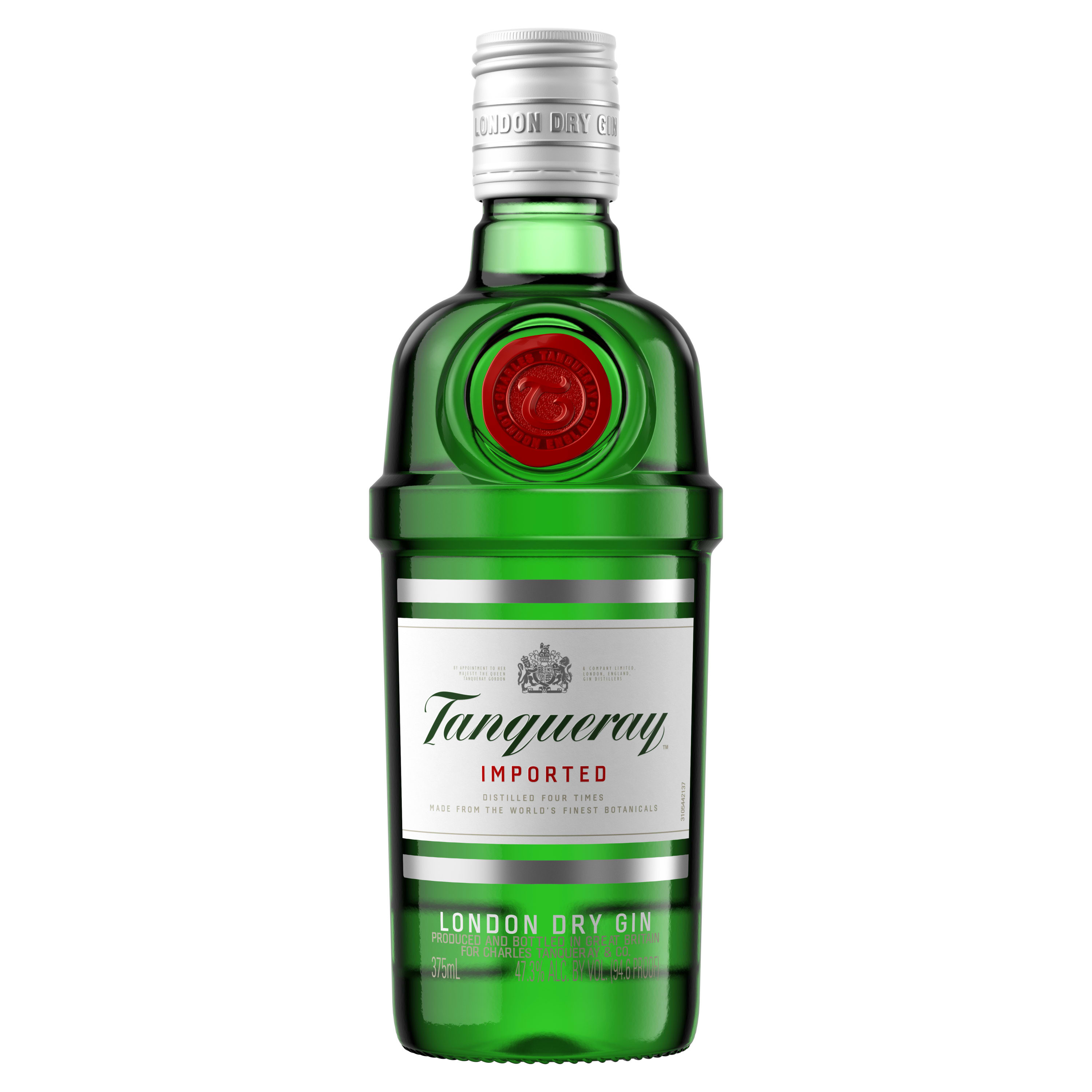 Tanqueray London Dry Gin is made with an expertly crafted recipe that blends the four distinct botanicals of juniper, coriander, angelica, and licorice. The result is a perfectly balanced spirit that has a unique herbal quality and dry finish. Tanqueray London Dry Gin earned a Double Gold medal at the 2022 San Francisco World Spirits Competition and was crowned as the #1 Bartendersâ€™ Choice of Spirit by the Drinks International Magazine Brands Report in 2023. Perfect for a classic Gin and Tonic. Includes one 94.6 proof 375 mL bottle of Tanqueray London Dry Gin. Please drink responsibly., One 375 mL bottle of Tanqueray London Dry Gin, Platinum Award Winner at the 2024 San Francisco World Spirits Competition, Perfect inspiration for your own ingenious cocktails, Developed over 180 years ago in Bloomsbury, London, Expertly crafted recipe that blends the four distinct botanicals of juniper, coriander, angelica and licorice, Perfectly balanced spirit with a unique herbal quality and dry finish