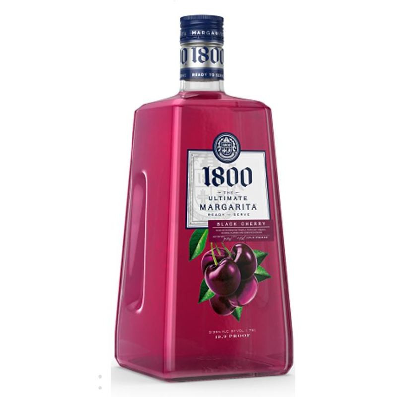 1800 The Ultimate Margarita® Black Cherry  is created with premium tequila perfectly blended with the flavor of fresh fruit plus extract of lime for a refreshing, crisp bite and tangy finish. Its complex flavor profile boasts macerated berries contrasted by overripe plums and orchard fruit. Sweet orange peel and vanilla persist throughout, fading into lightly smoky tequila and citrus. The ultimate balance of simplicity and sophistication for a margarita at home - Just pour over ice and enjoy!