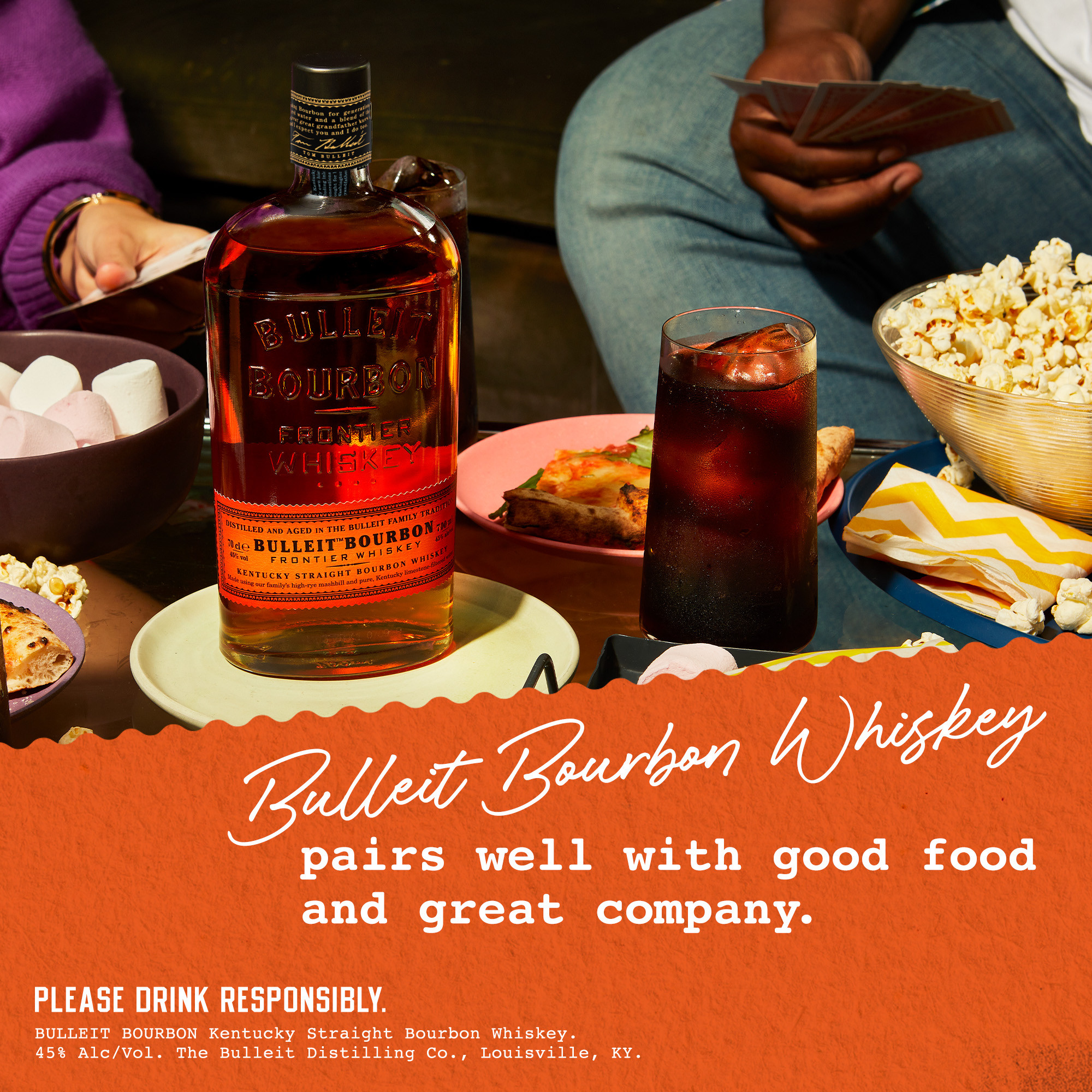 Bulleit Bourbon is inspired by the whiskey that was pioneered over 150 years ago. Only ingredients of the very highest quality are used. The complexity of Bulleit Bourbon comes from its unique blend of rye, corn, and barley malt, along with special strains of yeast and pure Kentucky limestone-filtered water. Due to its especially high rye content, Bulleit Bourbon has a bold, spicy character with a finish that's distinctively clean and smooth. Medium amber in color, with gentle spiciness and sweet oak aromas, the mid-palate is smooth with tones of maple, oak, and nutmeg. The finish is long, dry, and satiny with a light-tasting toffee flavor that lingers long after the final sip. Bulleit Bourbon earned a Gold medal at the 2021 San Francisco World Spirits Competition. Perfect for a classic Manhattan cocktail. Includes one 90 proof 1.75 L bottle of Bourbon Whiskey. Please drink responsibly., Includes one 1.75 L bottle of Bourbon Whiskey, 2021 San Francisco World Spirits Competition Gold Medal Winner, Perfect as a gift or for any celebration, Simply serve neat, on the rocks or add in a cocktail, Hints of maple, oak and nutmeg, Amber color and oaky aroma