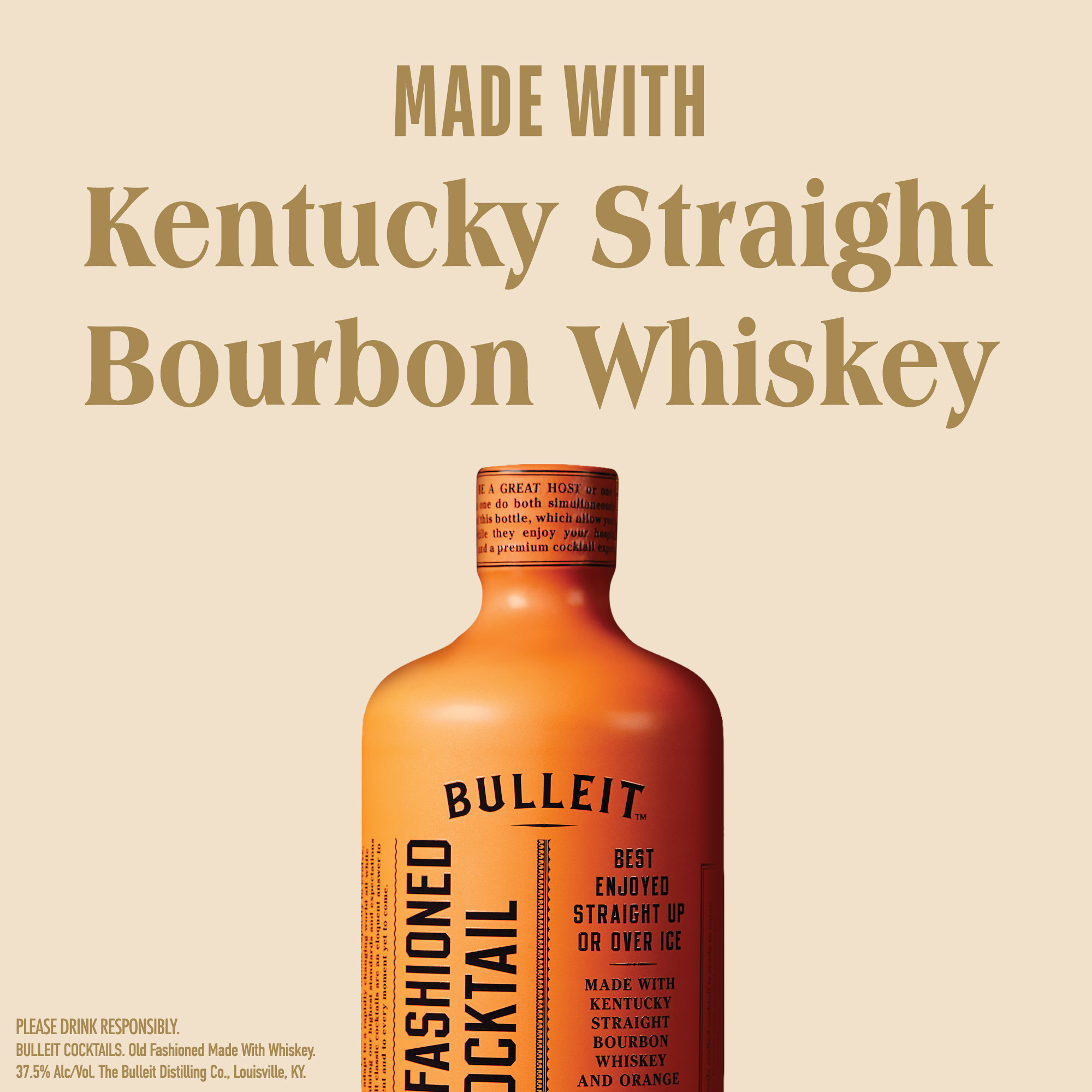 Enjoy a bar-quality cocktail experience straight from the bottle with Bulleit Old Fashioned Cocktail. This ready-to-serve cocktail was concocted with some of the most celebrated and creative bartenders to help us refine and perfect these recipes. The sweet oak, nutmeg and light toffee notes of straight bourbon whiskey come together with orange bitters to form the perfect Old Fashioned. This cocktail was designed for you to spend less time making drinks and more time sharing them with your friends and family. Bulleit is rooted in cocktail culture, and this take on a classic was crafted to honor it. This cocktail is best enjoyed straight up or over ice, and garnish as desired. Includes one 75 proof 375 mL bottle of Bulleit Old Fashioned Cocktail. Please drink responsibly., One 375 mL bottle of Bulleit Old Fashioned Cocktail, Awarded a Double Gold Medal in 2023 and 2024 at the San Francisco World Spirits Competition, 75 proof, Perfect as a gift or for any celebration, Distilled and aged in the Bulleit family tradition, Made with notes of straight bourbon whiskey and orange bitters, Developed with some of the most celebrated and creative bartenders