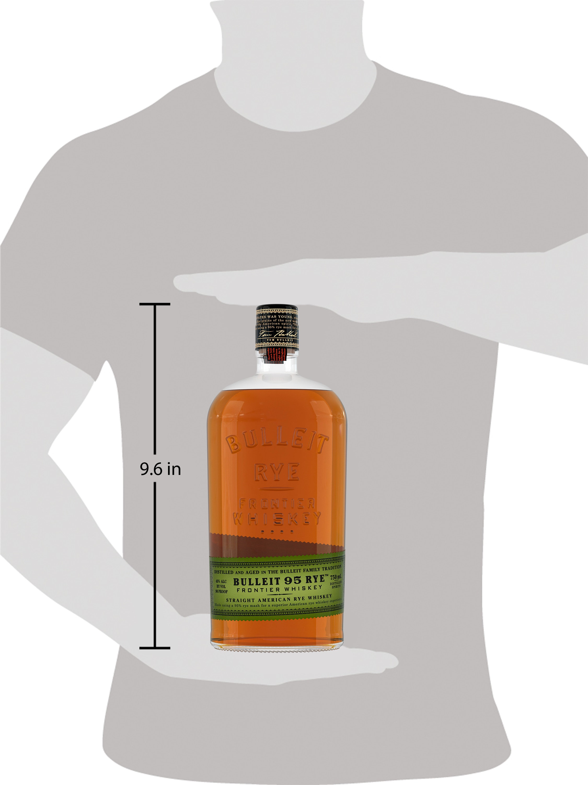 Savor the bold, spicy character of Bulleit 95 Rye Whiskey. With its russet color and aromas of biscuit, spice and dried apricot, our straight rye whiskey makes a good first impression before it's even opened. Its distinctive taste leads into a generous finish that is long, satiny and woody with a hint of light toffee. The flavor profile of our rye whiskey allows you to enjoy its clean finish that lingers long after the final sip. Bulleit 95 Rye Whiskey earned a Gold medal at the 2021 San Francisco World Spirits Competition. Perfect for a classic Manhattan cocktail. Includes one 90 proof 750 mL bottle of 95 Rye Whiskey. Please drink responsibly., Includes one 750 mL glass bottle of 95 Rye Whiskey, 2021 San Francisco World Spirits Competition Gold Medal Winner, Perfect as a gift or for any celebration, Russet color and aromas of biscuit, spice and dried apricot, Sweet tones of maple and oak, Distilled and aged in the Bulleit family tradition