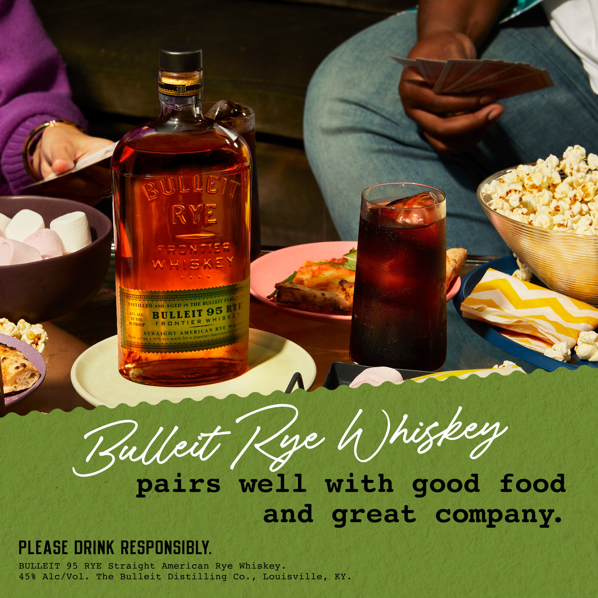 Savor the bold, spicy character of Bulleit 95 Rye Whiskey. With its russet color and aromas of biscuit, spice and dried apricot, our straight rye whiskey makes a good first impression before it's even opened. Its distinctive taste leads into a generous finish that is long, satiny and woody with a hint of light toffee. The flavor profile of our rye whiskey allows you to enjoy its clean finish that lingers long after the final sip. Bulleit 95 Rye Whiskey earned a Gold medal at the 2021 San Francisco World Spirits Competition. Perfect for a classic Manhattan cocktail. Includes one 90 proof 1 L bottle of 95 Rye Whiskey. Please drink responsibly., Includes one 1 L bottle of 95 Rye Whiskey, 2021 San Francisco World Spirits Competition Gold Medal Winner, Perfect as a gift or for any celebration, Russet color and aromas of biscuit, spice and dried apricot, Sweet tones of maple and oak, Distilled and aged in the Bulleit family tradition