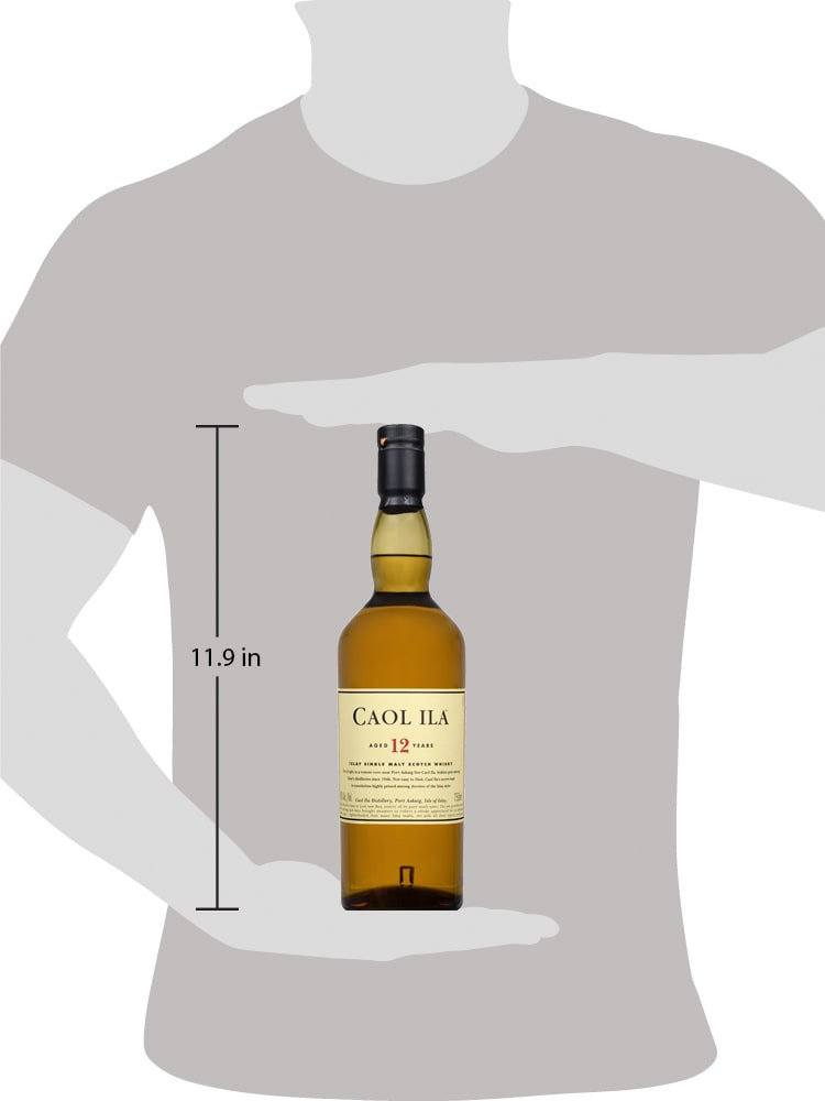 Melt into the rich flavor of Caol Ila 12 Year Old Single Malt Scotch Whisky. With a subdued, citric fruitiness and a sweet start, our whisky ends with a lengthy, slightly sour finish. Caol Ila's has notes of peat and salt, with a mix of capers and herbs to accentuate the citrus flavors. Caol Ila is pronounced â€œCull Eela.â€ For more than 100 years, small coal-fired â€œpuffersâ€ like the SS Pibroch brought barley, coal, and empty casks to the distillery, returning her whisky to the mainland through the Sound of Islay. Today, Caol Ilaâ€™s secret bay is only known to true Islay devotees. The barley used here is still malted locally at Port Ellen and pure spring water still rises from limestone in nearby Loch Nam Ban, then falls to the sea at Caol Ila in a clear crystal stream, just as it always has. It's best enjoyed when served neat in a rocks glass, adding ice or a splash of water. Includes one 86-proof 750 mL bottle of Caol Ila 12 Year Old Single Malt Scotch Whisky. Please drink responsibly., One 750 mL bottle of Caol Ila 12 Year Old Single Malt Scotch Whisky, 2017 San Francisco World Spirits Competition Winner, 86 proof, Aged for at least 12 years, Sweet start with a lengthy, slightly sour, finish, Over 100 years of whisky tradition