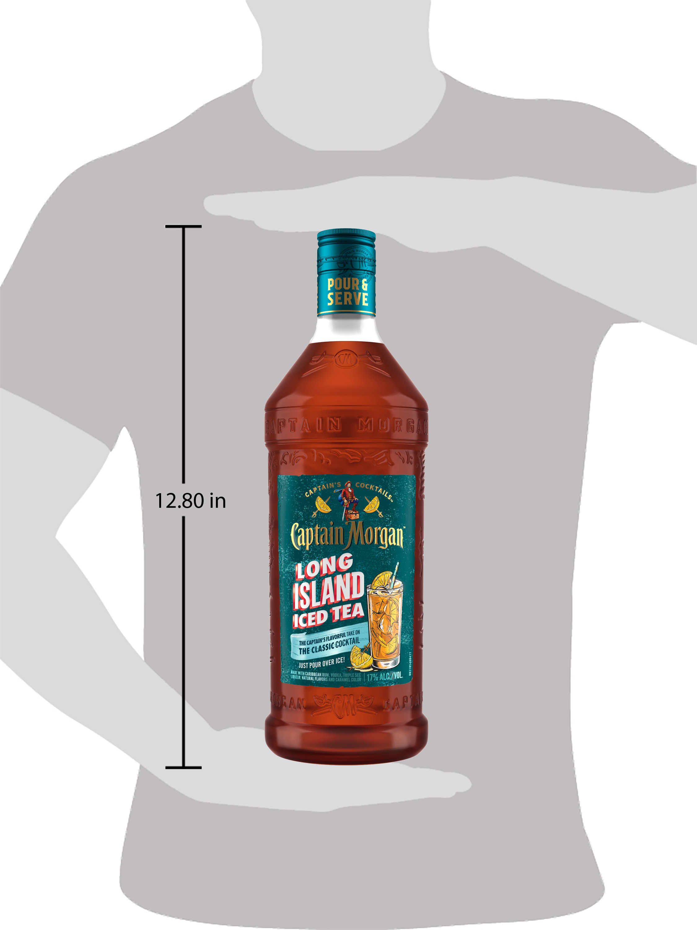 Mix it up with Captain Morgan Long Island Iced Tea. Our blend combines Caribbean rum, vodka, whisky, gin and triple sec liqueur to create the classic cocktail's taste with natural flavors and a beautiful caramel color. Our blend can be sipped on its own, simply pour over ice for a delicious party drink! Includes one 17% alc./vol. 1.75 L bottle of Captain Morgan Long Island Iced Tea. Drink responsibly, Captainâ€™s Orders!, One 1.75 L bottle of Captain Morgan Long Island Iced Tea, 17% alc./vol., Ready to drink and easy to enjoy at any time, Brings the spirit of adventure to any party, Blended with rum, whisky, gin, vodka and triple sec for the Captain's flavorful take on the classic cocktail, Classic, delicious Long Island cocktail taste