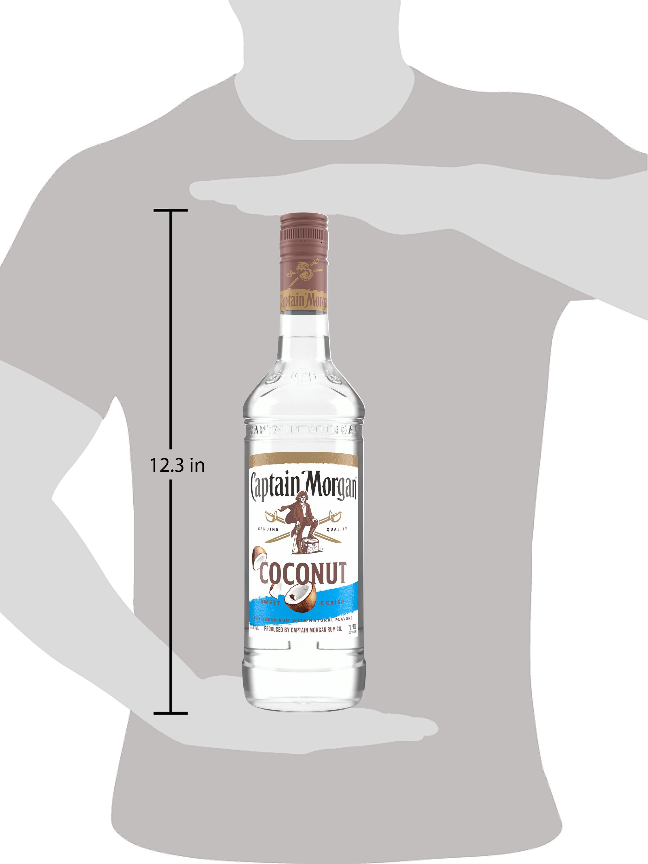 Mix it up with Captain Morgan Coconut Rum. The sweet, delicate taste of fresh coconut has a background of citrus and tropical fruit balanced with notes of molasses. Perfect for a frozen pina colada cocktail. Includes one 70 proof 1 L bottle of Captain Morgan Coconut Rum. Drink responsibly, Captainâ€™s Orders!, One 1 L bottle of Captain Morgan Coconut Rum, 70 proof, Perfect for adding a delicious kick to your favorite mixed drinks, Brings the spirit of adventure to any party, Offers a tropical coconut taste, Gluten-free