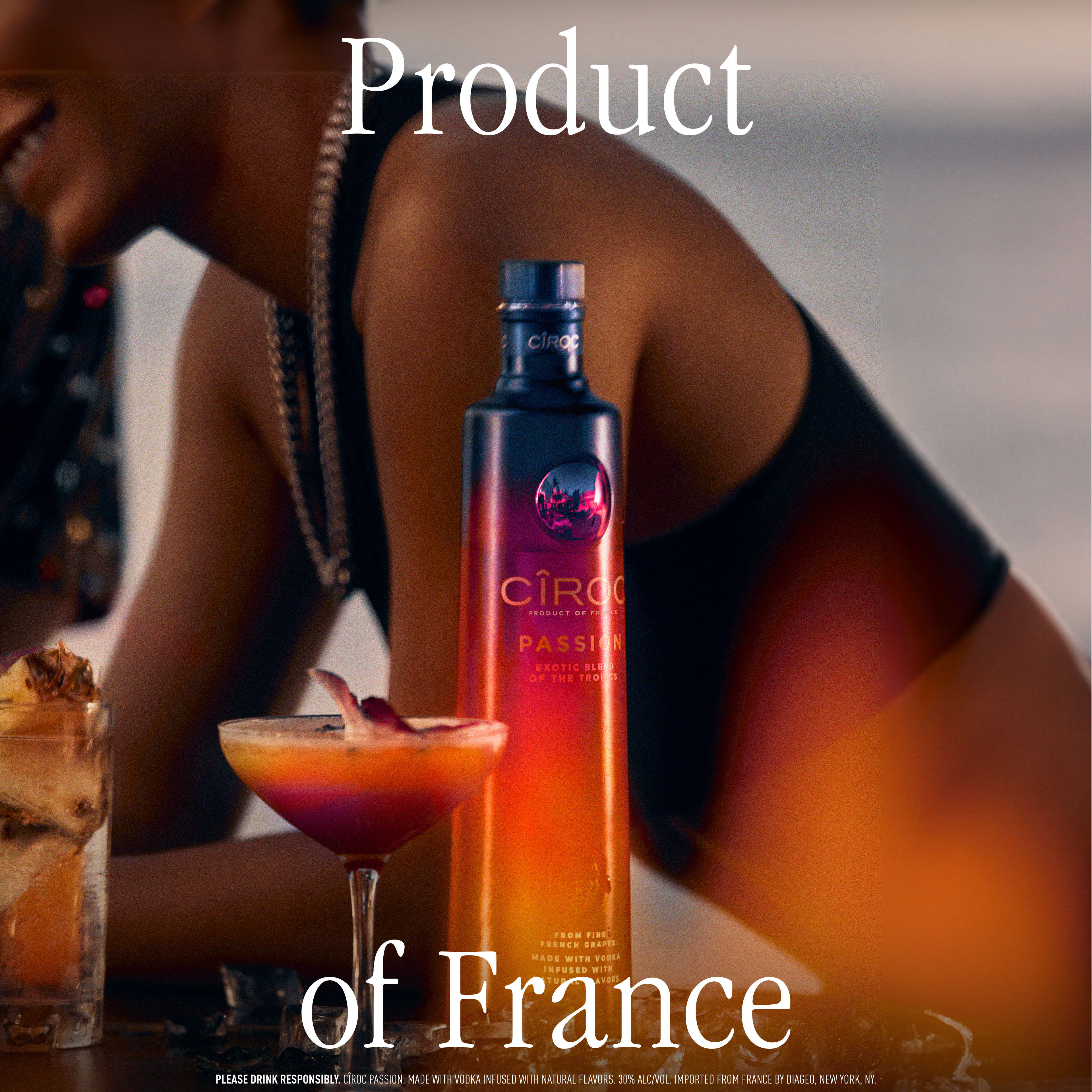 Celebrate every occasion with the tropical flavors of CIROC Passion. Our rich-tasting spirit is made with vodka distilled five times from fine French grapes and is finished in a tailor-made copper pot still in Southern France. Masterfully infused with an exotic blend of distinctive flavors inspired by the tropics, this beachside-ready spirit shines with subtle notes of pineapple, citrus, mango, and hibiscus, resulting in a tasting experience that is lusciously different and elegantly smooth. Perfect for any vodka soda. Includes one 60 proof 1 L bottle of CIROC Passion. Please drink responsibly., One 1 L bottle of CIROC Passion, Perfect as a gift or for any celebration, French import, Infused with tropical flavors of pineapple, citrus, and other natural flavors, Made with vodka distilled five times from fine French grapes, Finished in a tailor-made copper pot still in Southern France