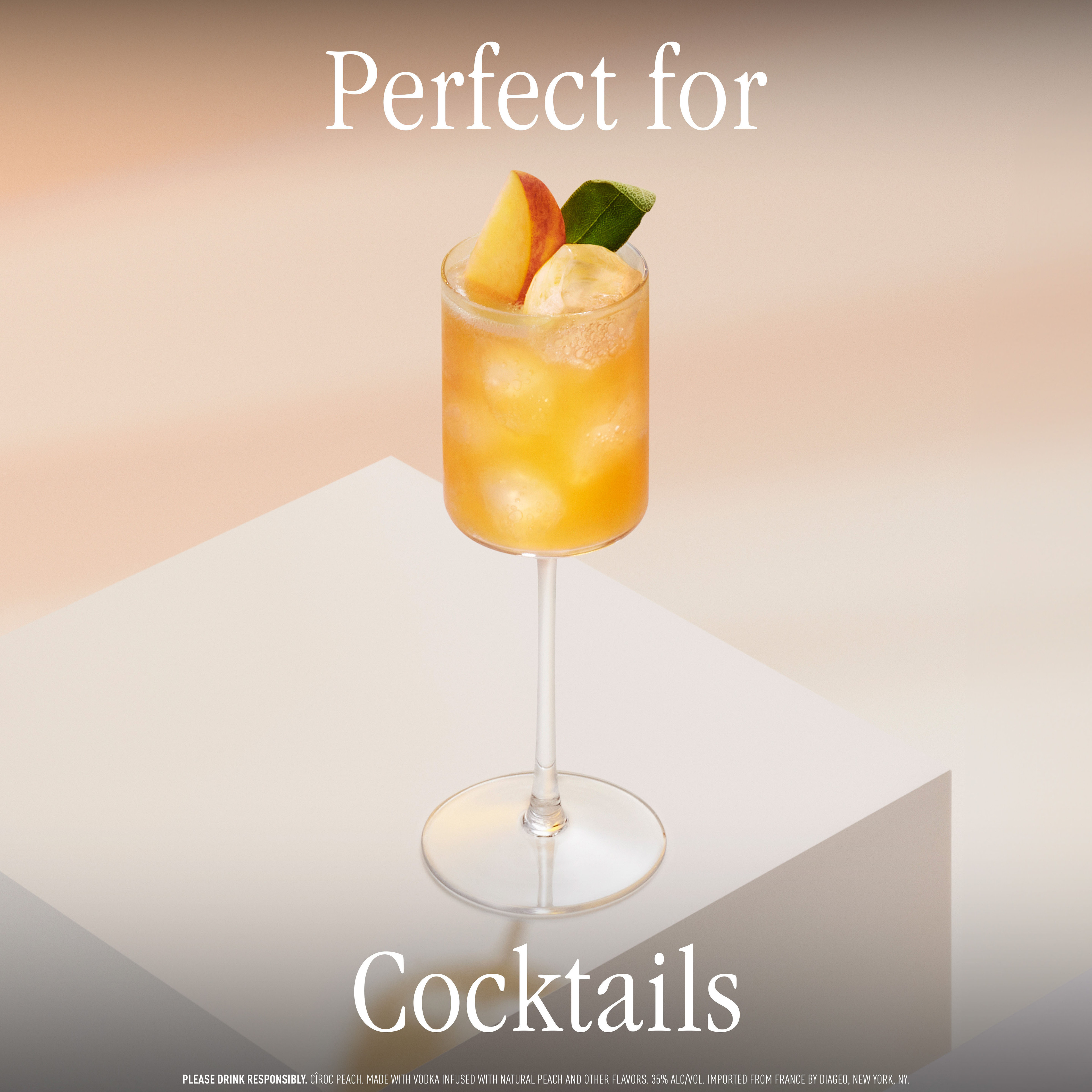 CIROC Peach is a rich tasting spirit made with vodka distilled five times from fine French grapes, finished in a tailor-made copper pot still in Southern France. This spirit is masterfully infused with a distinctive blend of peach and other natural flavors, resulting in a taste experience that is lusciously different and elegantly smooth. Perfect for a Peach Bellini cocktail. Includes one 70 proof 375 mL bottle of CIROC Peach. Please drink responsibly., One 375 mL bottle of CIROC Peach, Perfect as a gift or for any celebration, Gluten-free, Masterfully infused with peach and other natural flavors, Made with vodka distilled five times from fine French grapes, Finished in a tailor-made copper pot still in Southern France