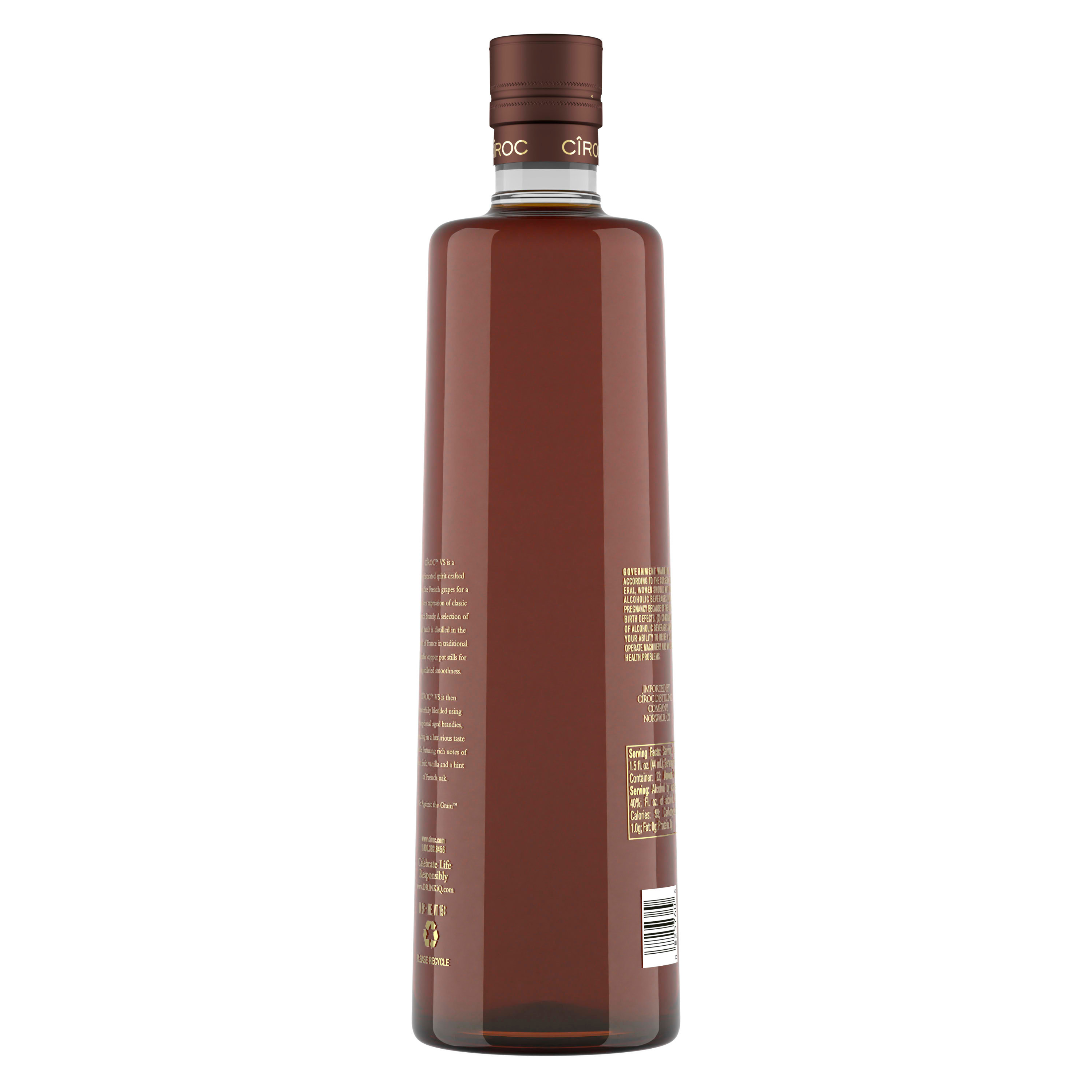 From the brand that defined luxury vodka comes a revolution in brown spirits: an ultra-premium fine French brandy. CIROC VS is masterfully blended using exceptional aged brandies, resulting in a luxurious taste featuring rich notes of fresh fruit, vanilla and a hint of French oak. Crafted from fine French grapes and distilled in the south of France in traditional Alembic copper pot stills, our brandy offers unparalleled smoothness and elegance. To be simple, our spirit is best enjoyed neat or on the rocks. Includes one 80 proof 1L bottle of CIROC VS. Please drink responsibly., One 1 L bottle of CIROC VS, Perfect as a gift or for any celebration, Crafted from fine French grapes, Masterfully blended using exceptional aged brandies, Luxurious taste of fresh fruit, vanilla and a hint of French oak, Distilled in the south of France in traditional Alembic copper pot stills
