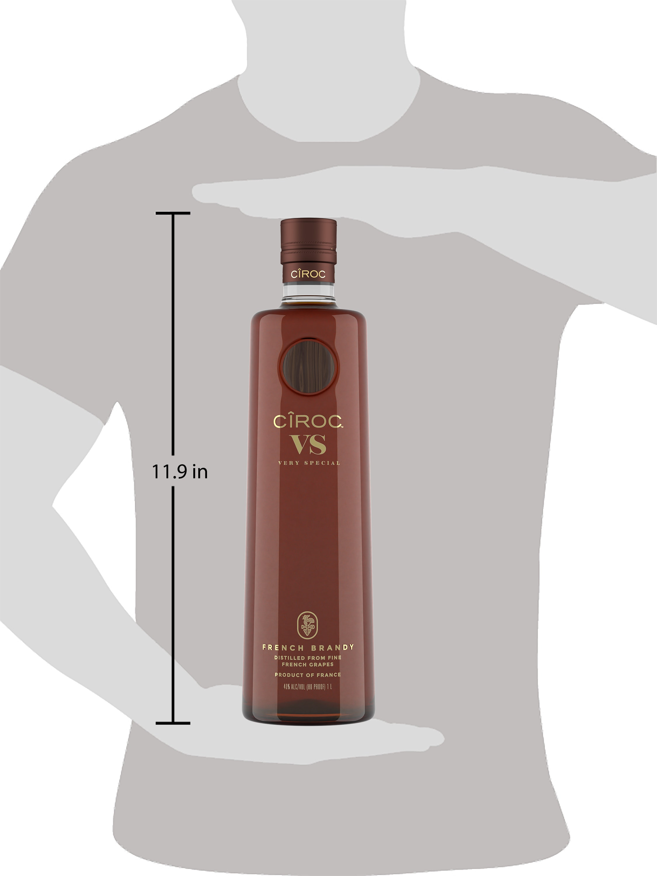 From the brand that defined luxury vodka comes a revolution in brown spirits: an ultra-premium fine French brandy. CIROC VS is masterfully blended using exceptional aged brandies, resulting in a luxurious taste featuring rich notes of fresh fruit, vanilla and a hint of French oak. Crafted from fine French grapes and distilled in the south of France in traditional Alembic copper pot stills, our brandy offers unparalleled smoothness and elegance. To be simple, our spirit is best enjoyed neat or on the rocks. Includes one 80 proof 1L bottle of CIROC VS. Please drink responsibly., One 1 L bottle of CIROC VS, Perfect as a gift or for any celebration, Crafted from fine French grapes, Masterfully blended using exceptional aged brandies, Luxurious taste of fresh fruit, vanilla and a hint of French oak, Distilled in the south of France in traditional Alembic copper pot stills