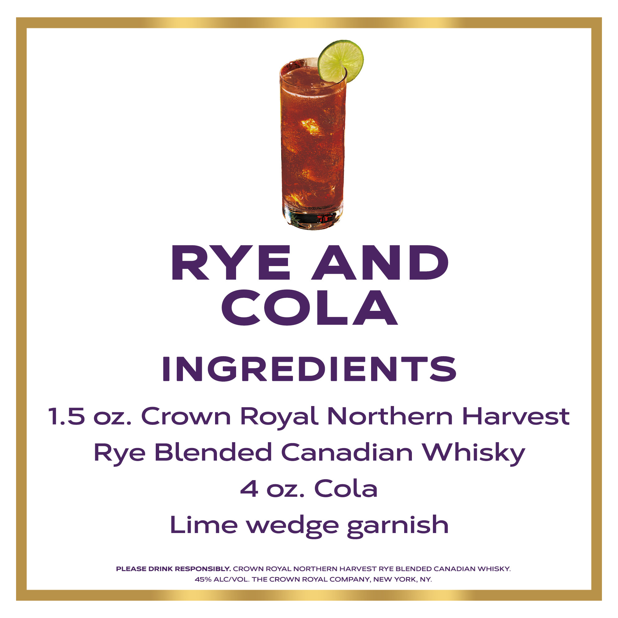 Unwind in luxury with a glass of Crown Royal Northern Harvest Rye Blended Canadian Whisky. With a creamy texture and hints of spiced vanilla and butterscotch, our rye whisky provides a refined flavor that enhances any cocktail party or celebration. With the signature smoothness of traditional Crown Royal, the distinctive flavor of local rye grain makes for a truly exceptional Canadian whisky. Perfect for a Northern Buck cocktail. Includes one 90 proof 750 mL bottle of Northern Harvest Rye Blended Canadian Whisky. Please drink responsibly., One 750 mL bottle of Crown Royal Northern Harvest Rye Blended Canadian Whisky, 2021 San Francisco World Spirits Competition Gold Medal Winner, Perfect as a gift or for any celebration, Meticulously blended with 50 distinct and rich whiskies, Creamy texture and hints of spiced vanilla and butterscotch for a refined flavor, Combined with the distinctive flavor of Canadian rye grain