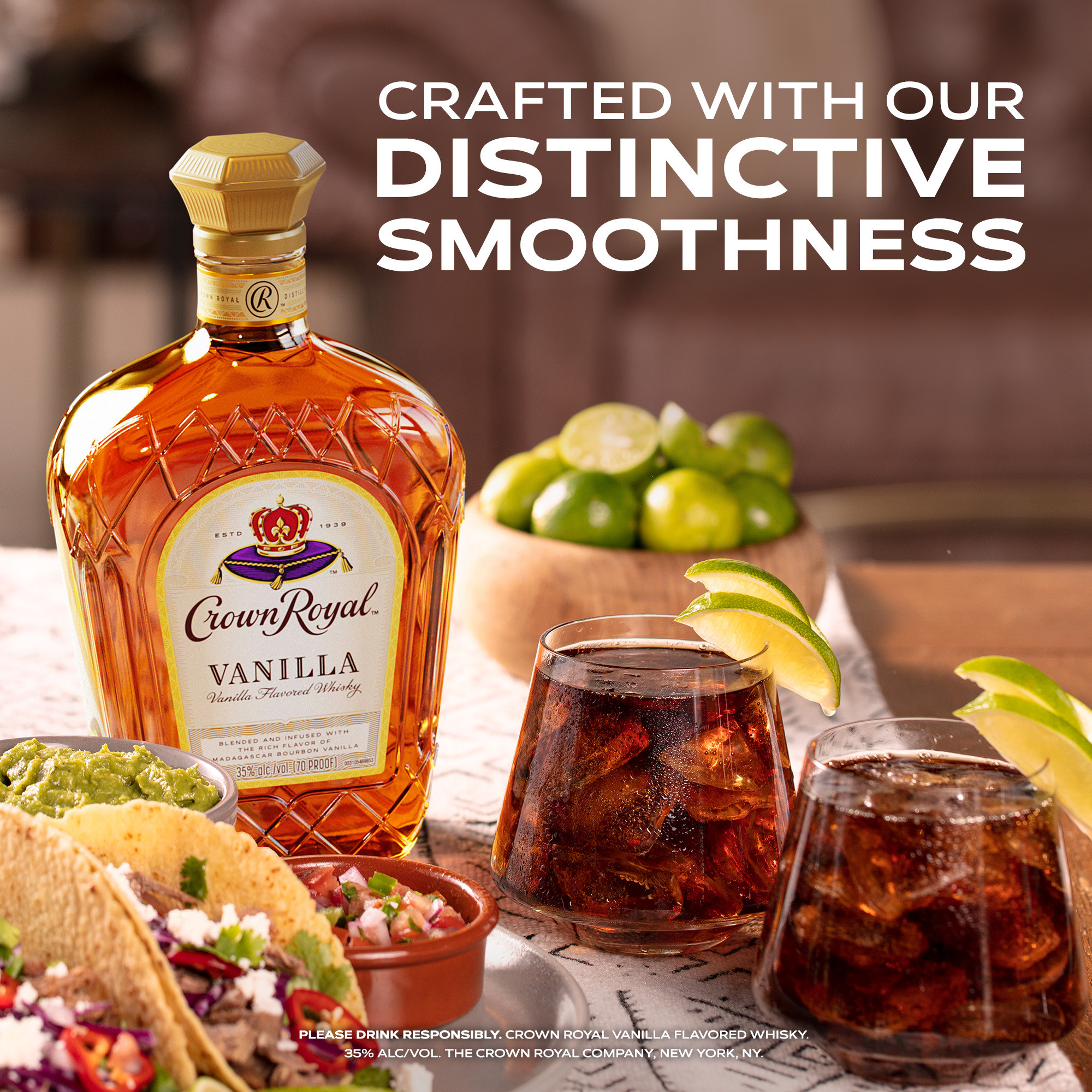 Unwind in luxury with a glass of Crown Royal Vanilla Flavored Whisky. With strong notes of rich vanilla, our 70 proof whisky provides a refined and rich flavor. Made with the signature smoothness of traditional Crown Royal, our whisky is matured to perfection and will enhance any cocktail party or celebration. Perfect for a Vanilla Lager cocktail. Includes one 70 proof 375 mL bottle of Vanilla Flavored Whisky. Please drink responsibly., One 375 mL bottle of Crown Royal Vanilla Flavored Whisky, Perfect as a gift or for any celebration, Meticulously blended with 50 distinct and rich whiskies, Infused with strong notes of rich, vanilla bean with delicate hints of oak for a refined flavor, Robust, deep-bodied blend of 50 Canadian whiskies, Matured to perfection