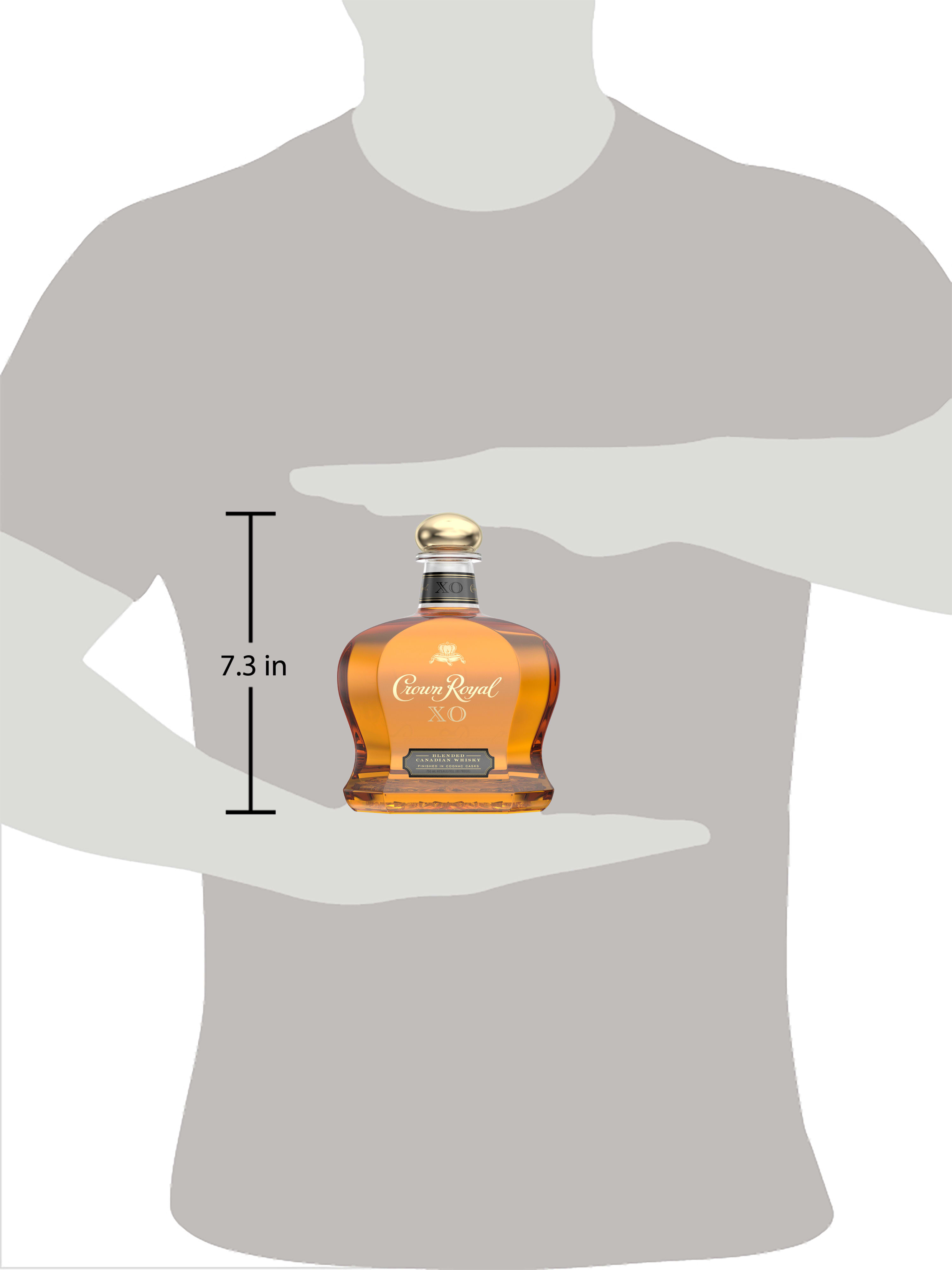 Unwind in luxury with a glass of Crown Royal XO Blended Canadian Whisky. Balanced with hints of vanilla, spice and rich dried fruit, our XO whisky is blended with our finest whiskies and finished in cognac casks. Made with the signature smoothness of traditional Crown Royal, our whisky is matured to perfection and will enhance any cocktail party or celebration. Simply serve in a chilled glass for a refreshing tasting whisky neat. Crown Royal XO Blended Canadian Whisky earned a gold medal at the 2021 San Francisco World Spirits Competition. Includes one 80 proof 750 mL bottle of XO Blended Canadian Whisky. Please drink responsibly., One 750 mL bottle of Crown Royal XO Blended Canadian Whisky, 2021 San Francisco World Spirits Competition Gold Medal Winner, Perfect as a gift or for any celebration, Meticulously blended with 50 distinct and rich whiskies, Robust, full-bodied blend of 50 rare Canadian whiskies finished in cognac casks, Balanced with hints of vanilla, spice and rich dried fruit for a refined flavor